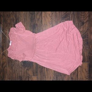 mauve dress with pockets